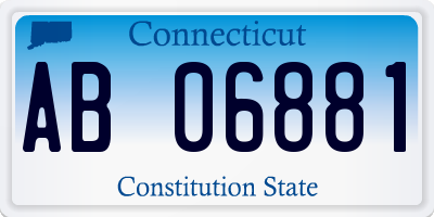 CT license plate AB06881