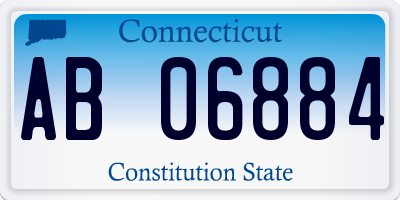 CT license plate AB06884