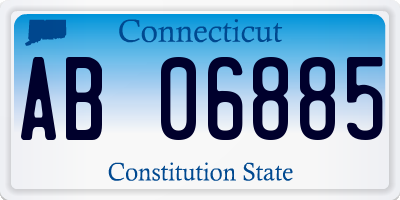 CT license plate AB06885