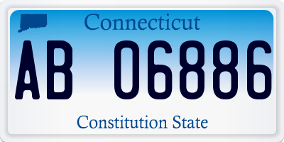 CT license plate AB06886