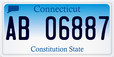 CT license plate AB06887