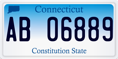 CT license plate AB06889