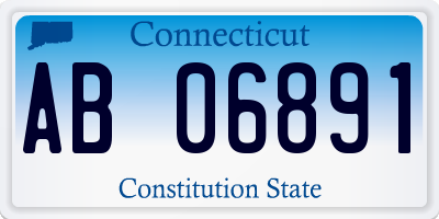 CT license plate AB06891