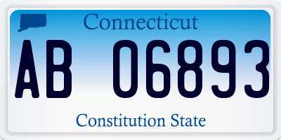 CT license plate AB06893