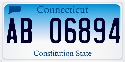 CT license plate AB06894