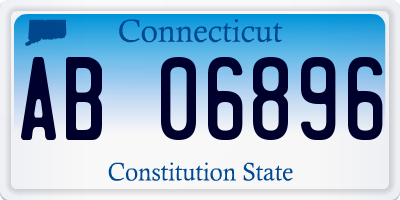 CT license plate AB06896