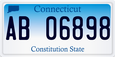 CT license plate AB06898