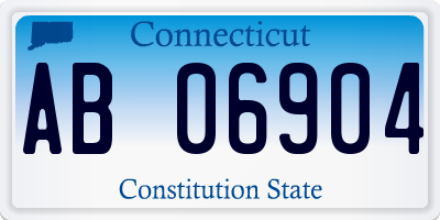 CT license plate AB06904