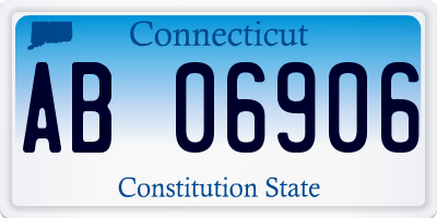 CT license plate AB06906