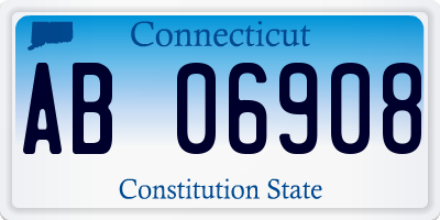 CT license plate AB06908