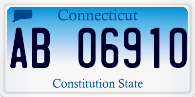 CT license plate AB06910