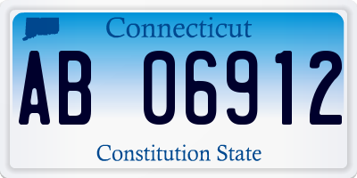 CT license plate AB06912