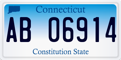 CT license plate AB06914