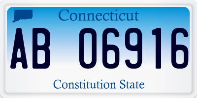 CT license plate AB06916