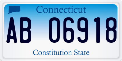 CT license plate AB06918