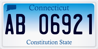 CT license plate AB06921