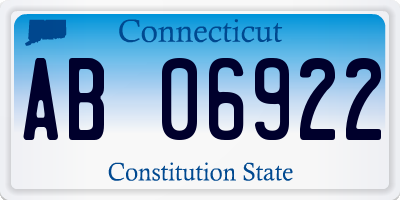 CT license plate AB06922