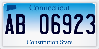 CT license plate AB06923