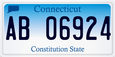 CT license plate AB06924