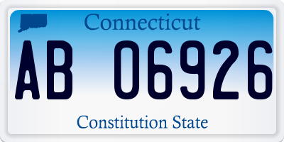 CT license plate AB06926