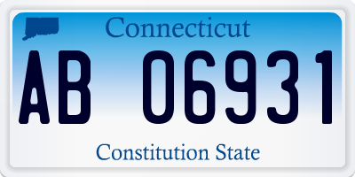 CT license plate AB06931