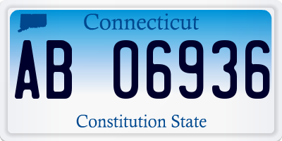 CT license plate AB06936