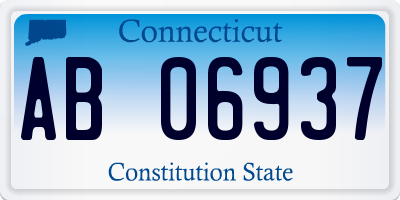 CT license plate AB06937