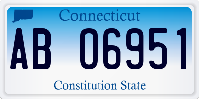 CT license plate AB06951