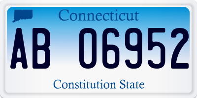 CT license plate AB06952