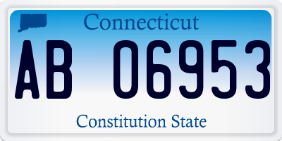 CT license plate AB06953