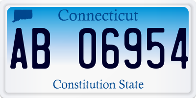 CT license plate AB06954