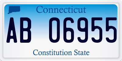 CT license plate AB06955