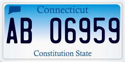 CT license plate AB06959