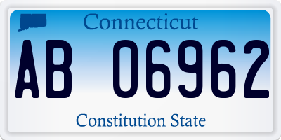 CT license plate AB06962