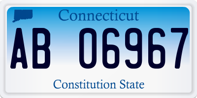 CT license plate AB06967