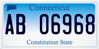 CT license plate AB06968