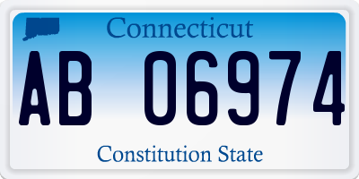 CT license plate AB06974