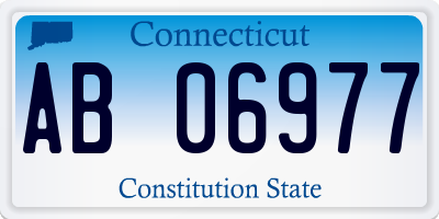 CT license plate AB06977