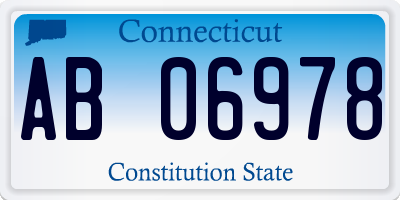 CT license plate AB06978