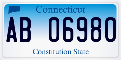 CT license plate AB06980