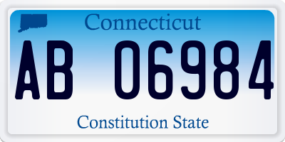 CT license plate AB06984