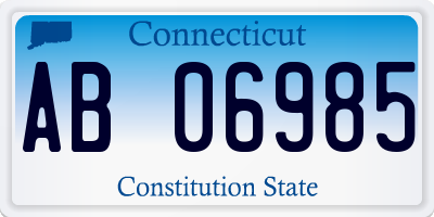 CT license plate AB06985