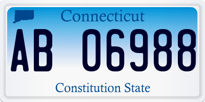 CT license plate AB06988