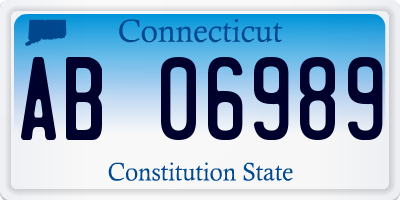 CT license plate AB06989