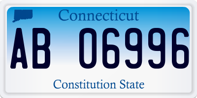 CT license plate AB06996