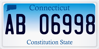 CT license plate AB06998