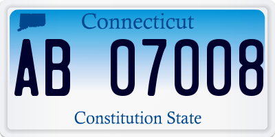 CT license plate AB07008