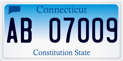 CT license plate AB07009