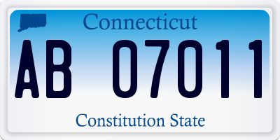 CT license plate AB07011