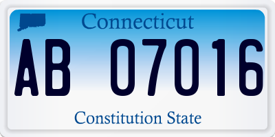 CT license plate AB07016